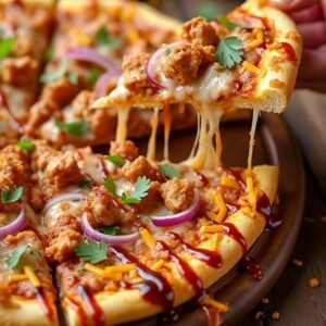Cheesy BBQ Chicken Pizza